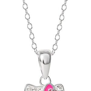 Hello Kitty Sterling Silver Crystal Necklace w/ gift box